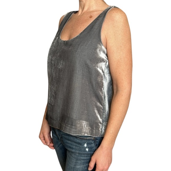 J. Crew Velvet Tank Top Scoop Neck in Gentle Sea 6 - Picture 6 of 15